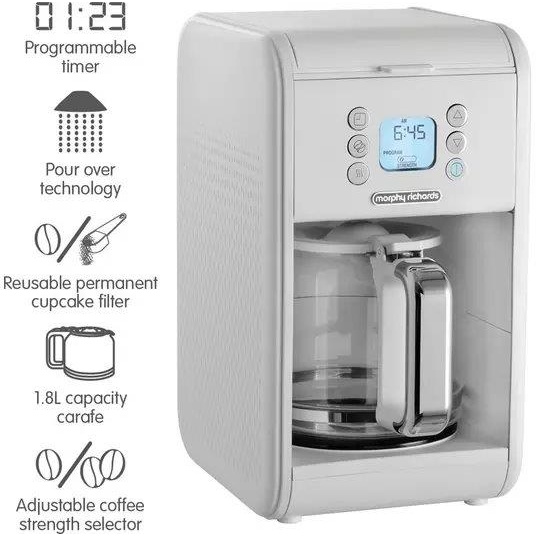 Morphy Richards 163007 Verve Filter Coffee Machine White Downtown