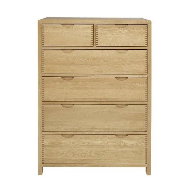 Ercol Bosco 6 Drawer Tall Wide Chest