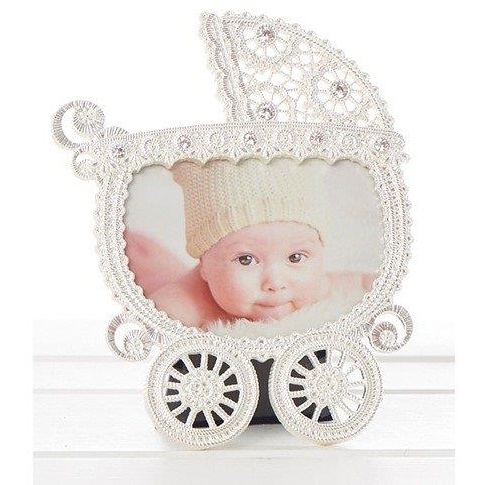 Shudehill Silver Baby Lace Pram Frame 3X4