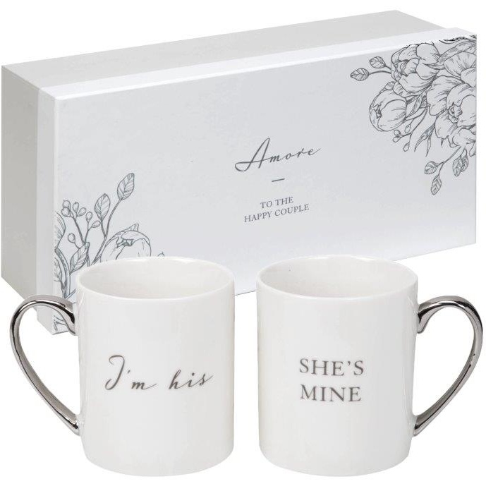Downtown Amore Mug Gift Set Pair - Im His Shes Mine