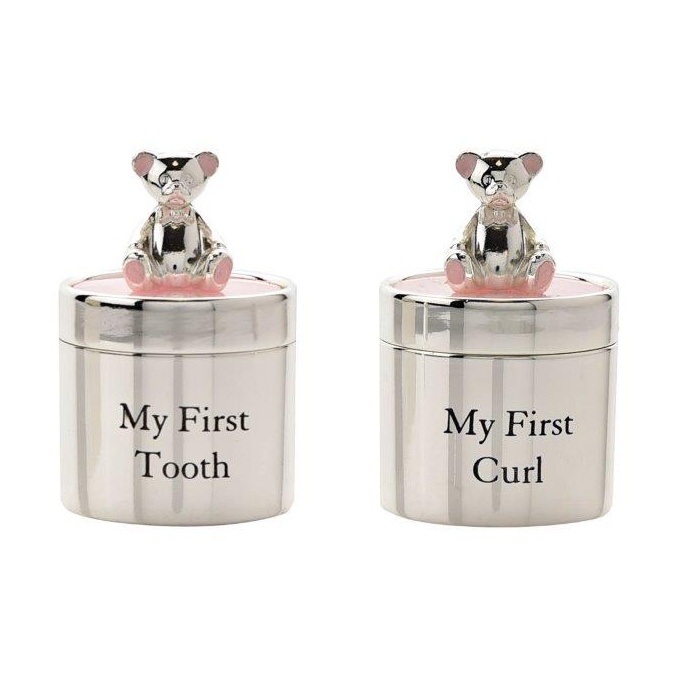 Widdop Women's Silver/Pink Plated Tooth And Curl Box Set