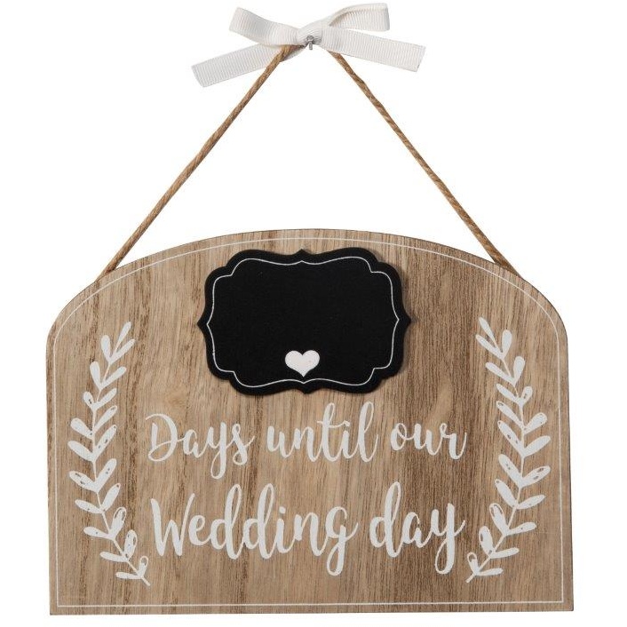 Love Story Countdown to Our Wedding Plaque