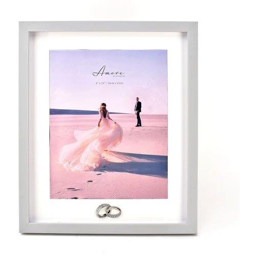 Downtown Amore Plastic Photo Frame with Rings Icon - 8 x 10
