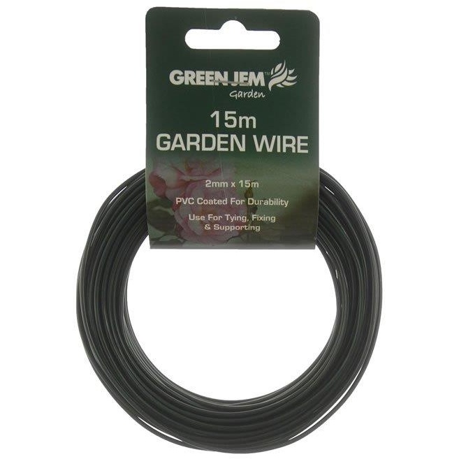 Green Jem 15m Coated Garden Wire