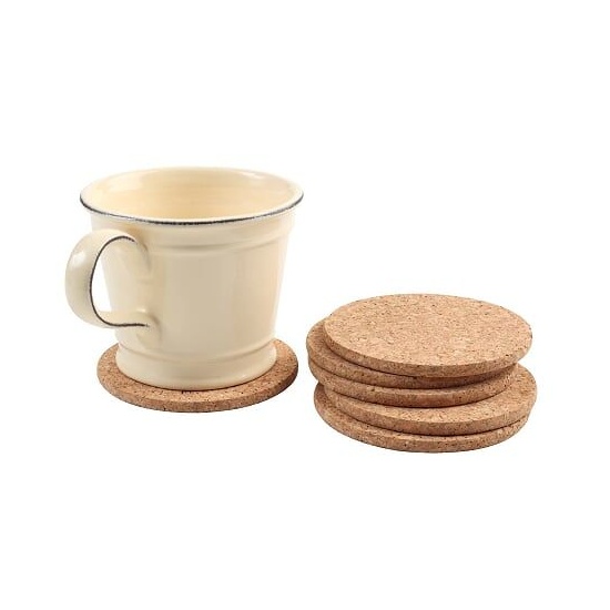 Round Coasters In Cork Set Of 6