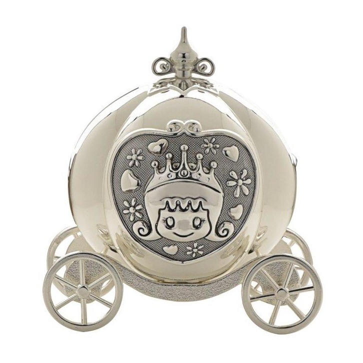 Bambino Silver Plated Fairytale Carriage Money Box