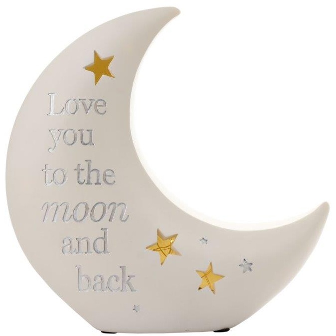 Bambino Moon Shaped Resin Nightlight Love You To The Moon