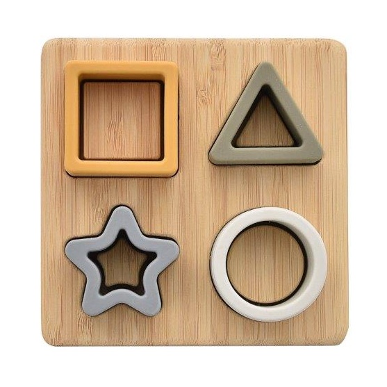 Widdop Bambino Silicone And Bamboo Star Puzzle