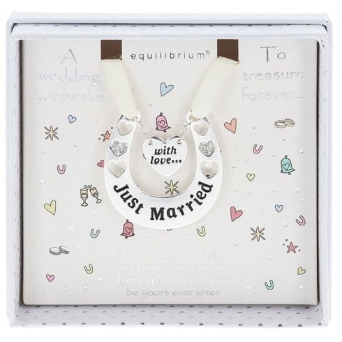 Wedding Horseshoe Heart Just Married