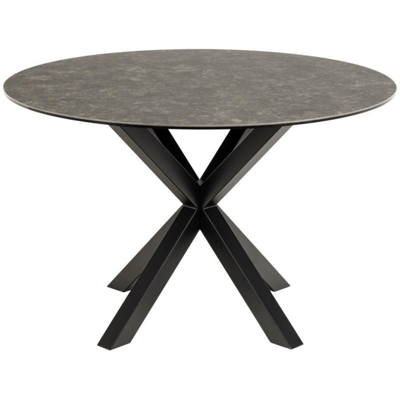 Heaven Dining Table - Black Ceramic With Matt Black Base