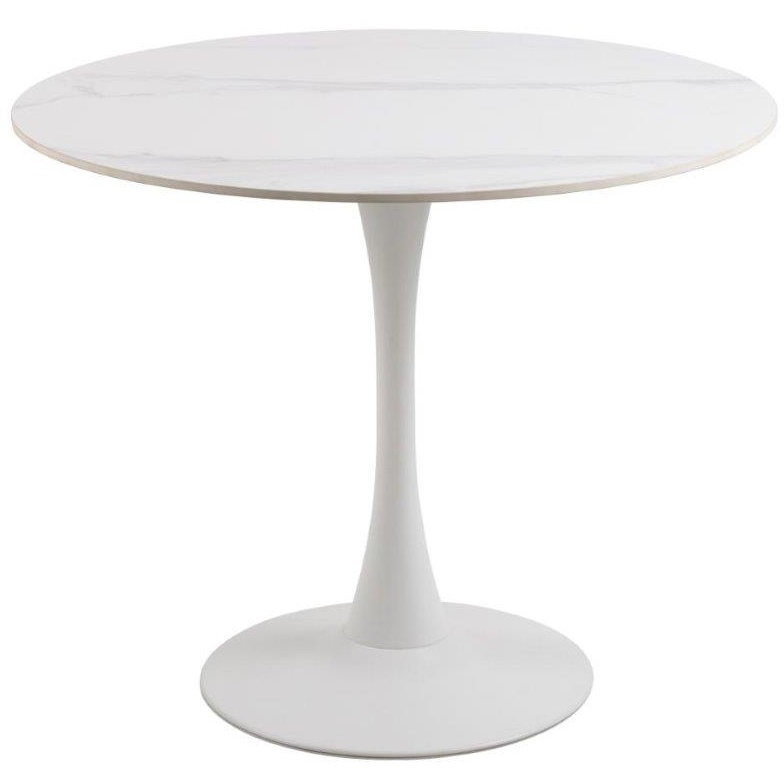 Malta Circular Dining Table - White Ceramic