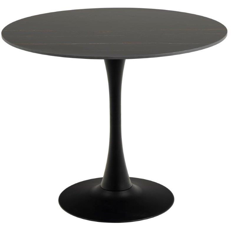 Malta Circular Dining Table - Matt Black Ceramic