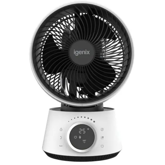 Igenix IGFD4009W 9-Inch Digital Turbo Air Circulator Fan - White
