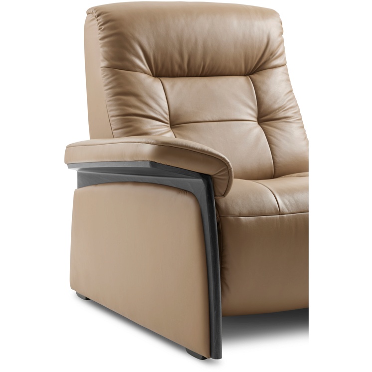 Wood on sale arm recliner