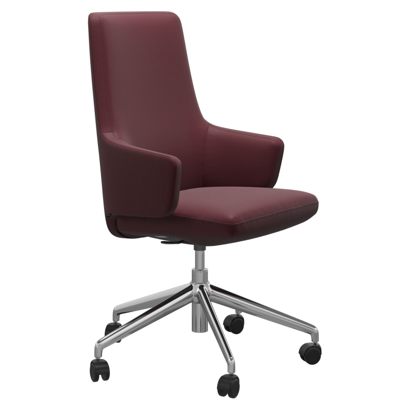 Stressless Vanilla High Back Home Office With Arms
