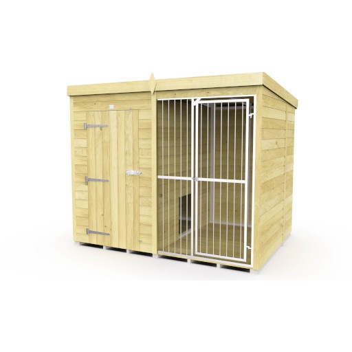 DIY Sheds Dog and Kennel Run Full Height with Bars Downtown