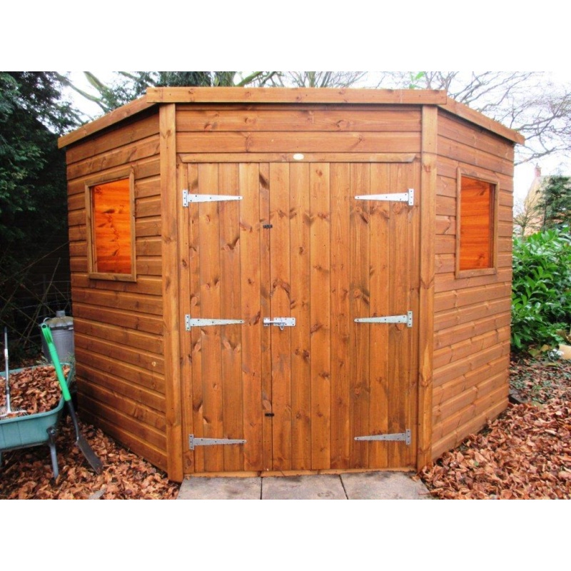 A1 Corner Shed Double Door