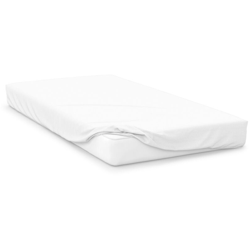 Belledorm White Jersey Fitted Sheet 38Cm - Single