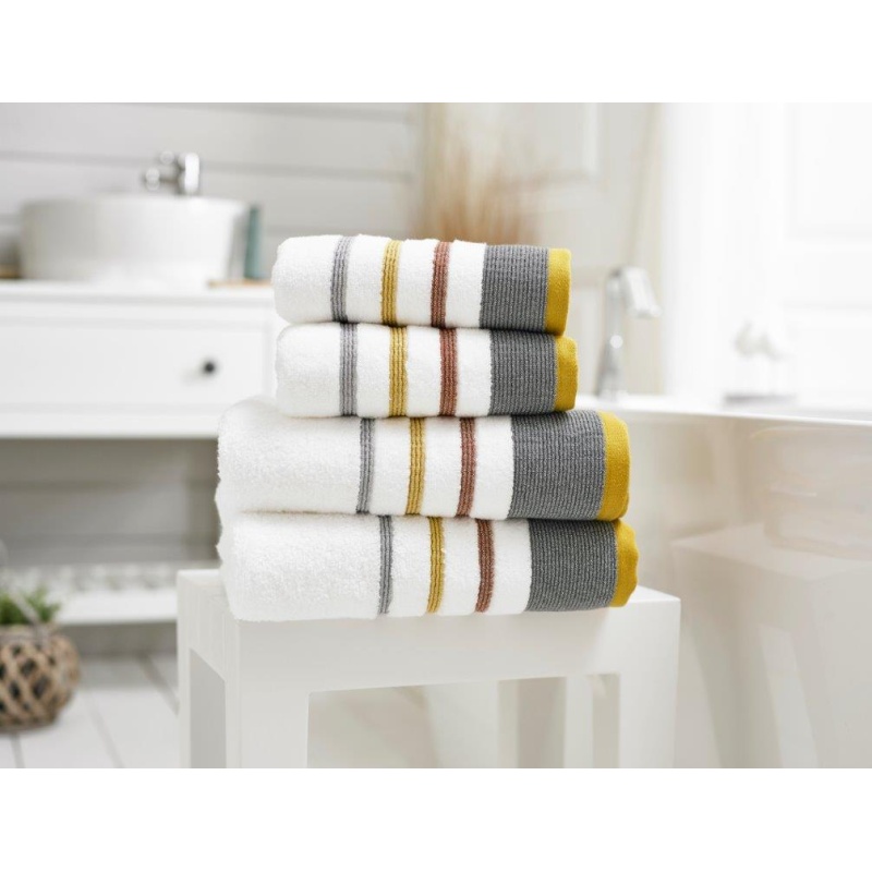 Yellow grey store bath towels