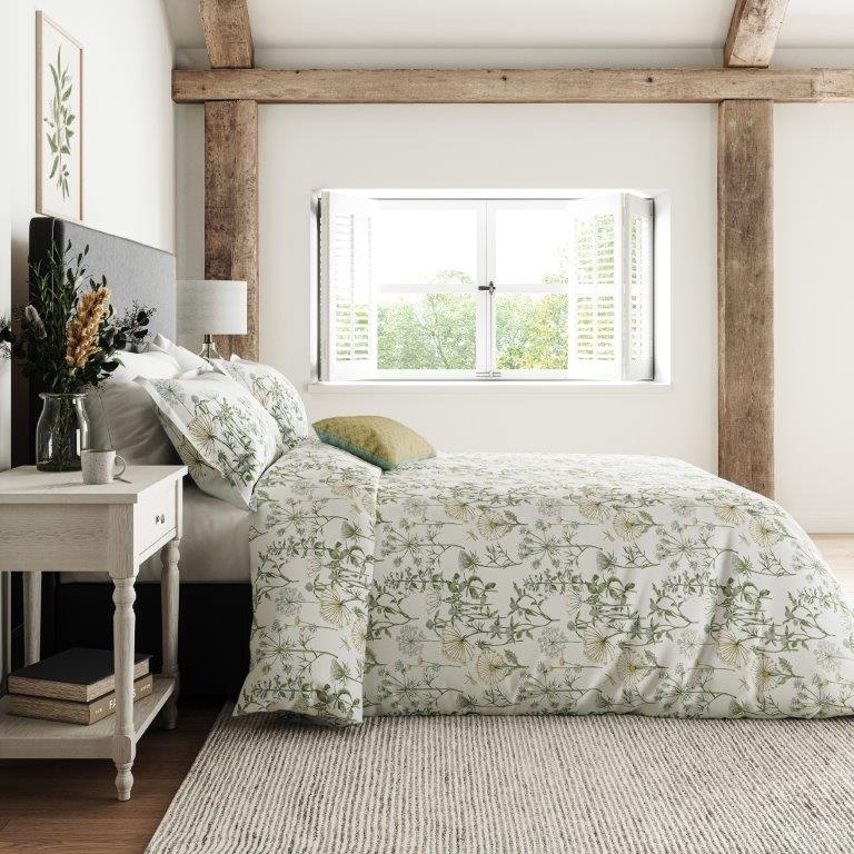 Sanderson Options Wild Angelica Green Duvet Set