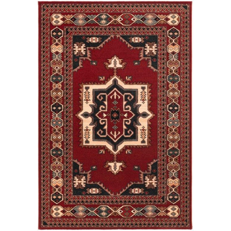 Mastercraft Kashqai Wool Wilton Rug - 4370/300-(Red)