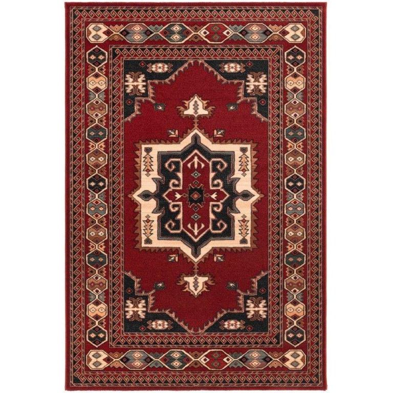 Mastercraft Kashqai Wool Wilton Rug - 4370/300-(Red)