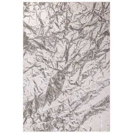 Asiatic Aurora AU09 Abstract/Optical Rug - Satin (Cream/Grey)