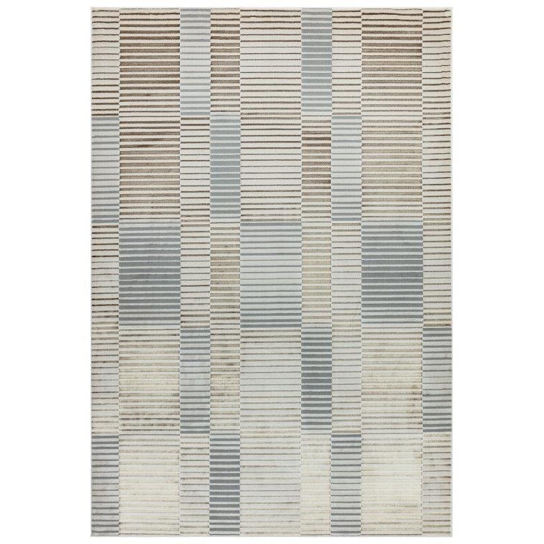 Asiatic Aurora AU14 Machine Woven Rug - Ripple (Silver)