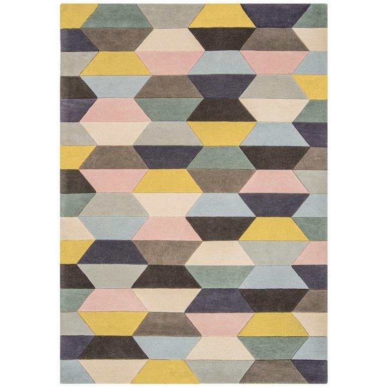 Asiatic Funk Honeycomb 04 Geometric Rug - Pastel-(Multi Coloured)