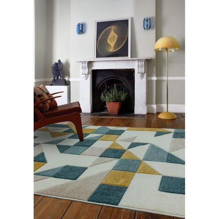 Asiatic Sketch Shapes SK03 Machine Made Rug - (Green)