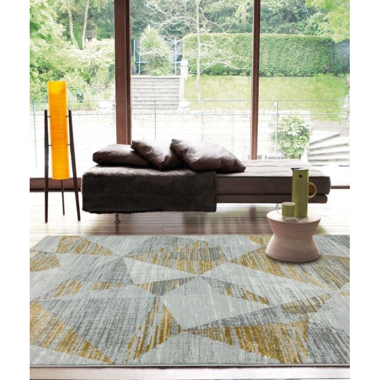 Asiatic Orion Blocks OR12 Machine Made Rug - (Yellow)