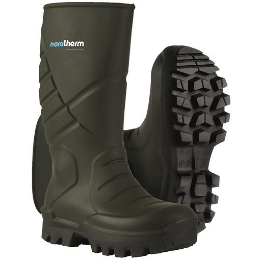 NoraTherm S5 Polyurethane Safety Wellington Boots - Green