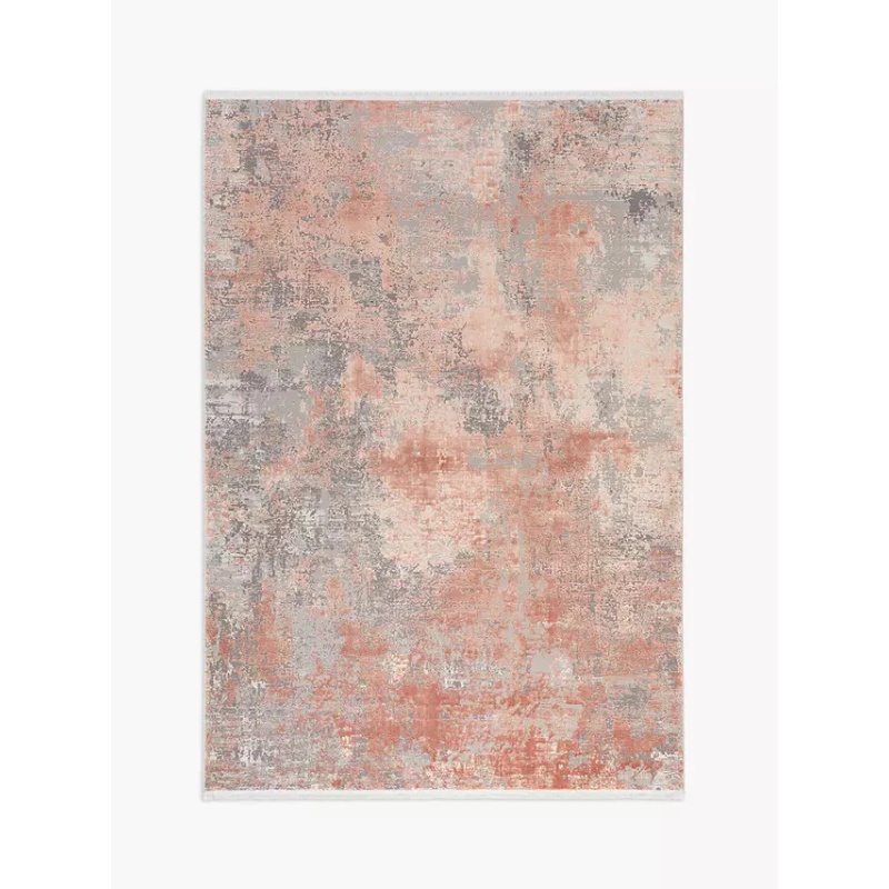 Gooch Oriental Toros Ombre Terracotta Pink Machine Made Rug-(Pink)