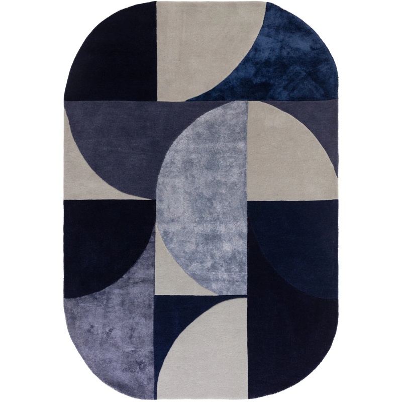 Asiatic Indigo/Blue Matrix Max74 Oval Hand Made Rug - 200Cm X 300Cm