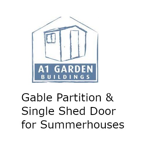 A1 Gable Partition Including One Shed Door for Summerhouses