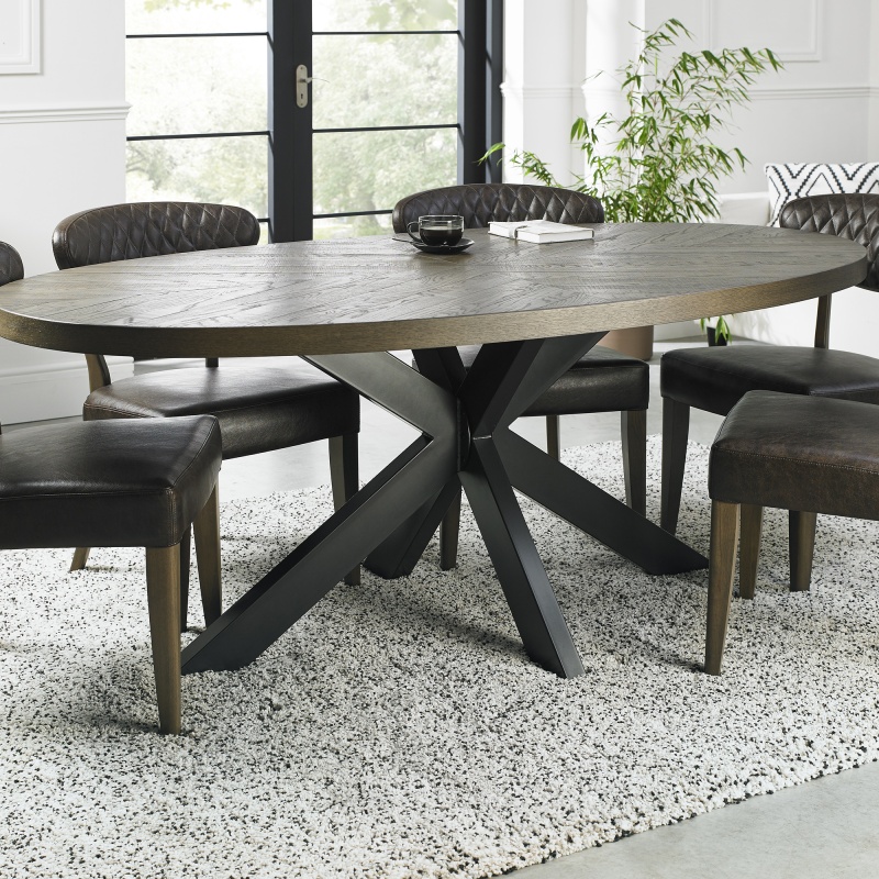 Winnipeg Fumed Oak 200cm Dining Table