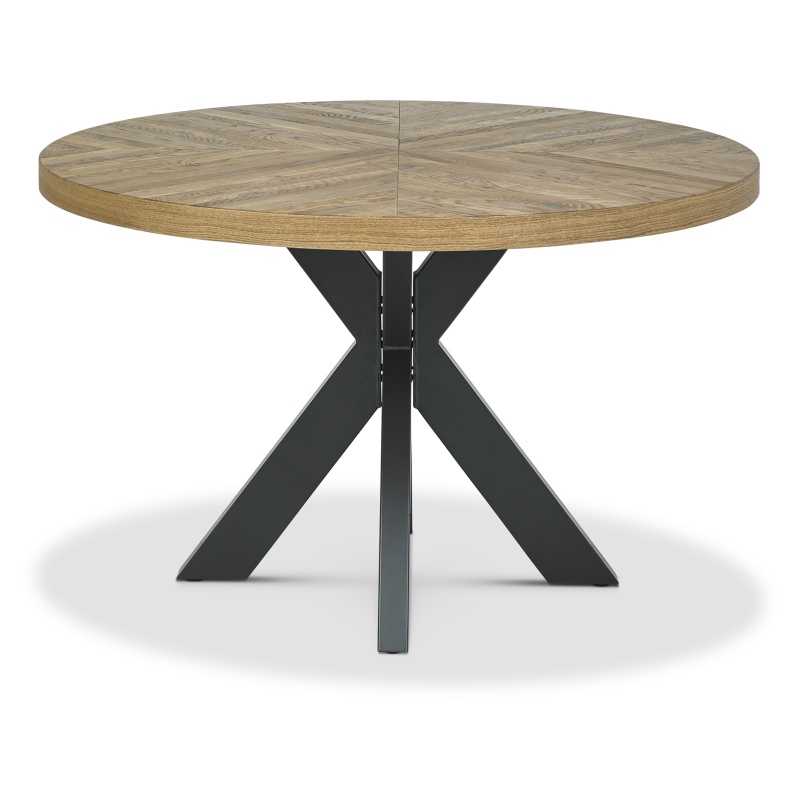 Winnipeg Rustic Oak Circular Dining Table