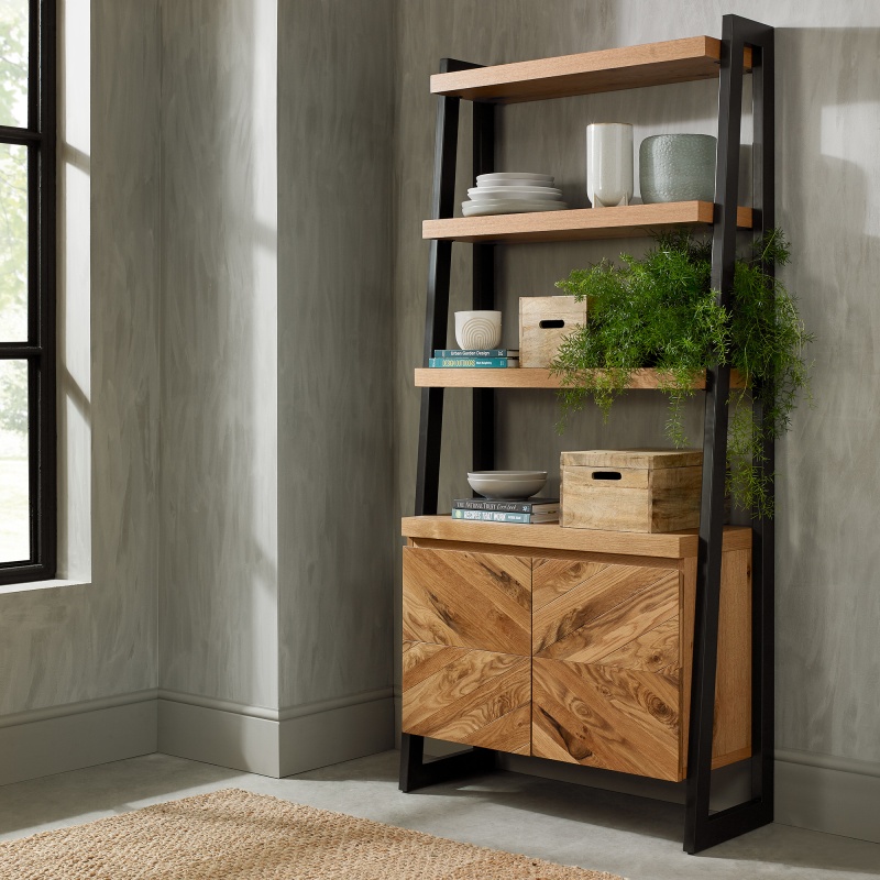 Winnipeg Rustic Oak Open Display Unit