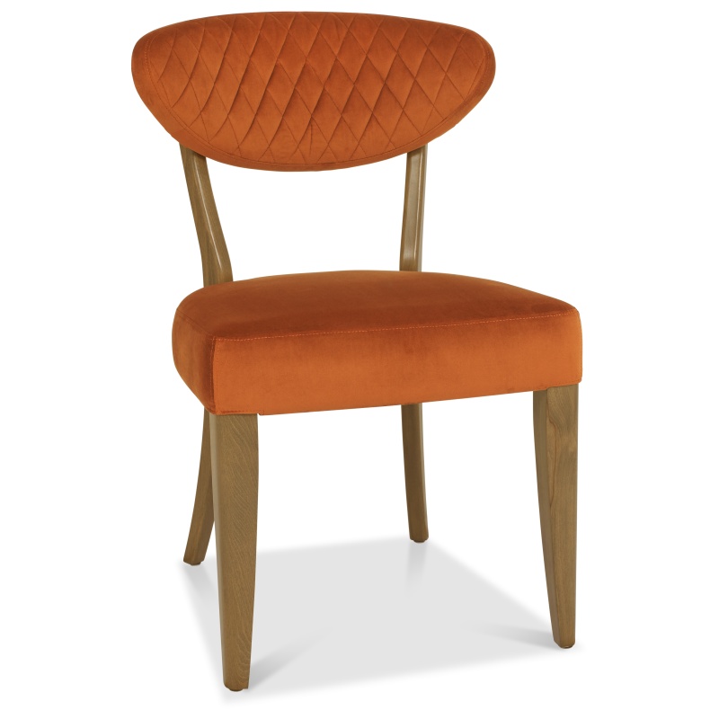 Winnipeg Rustic Oak Upholstered Dining Chair (Pair)