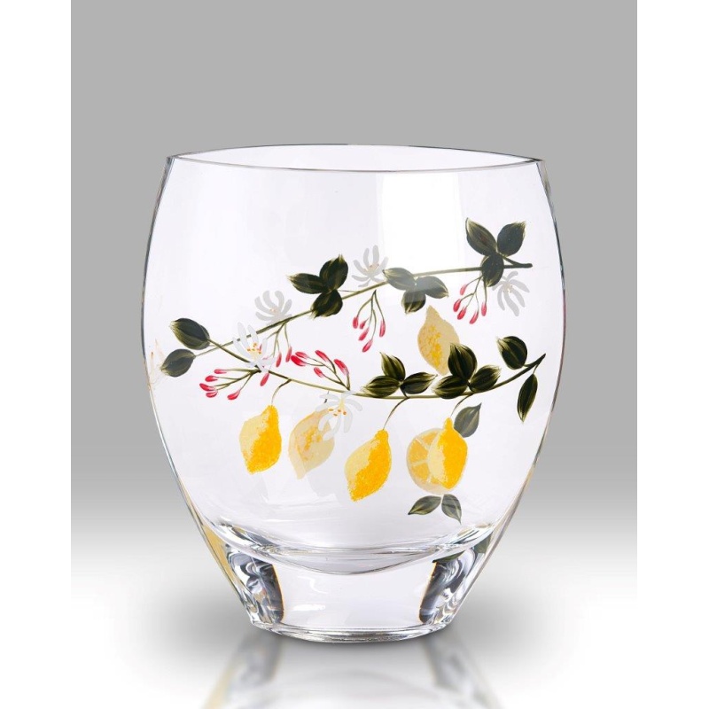 Nobile Lemon Grove Curved Vase 21cm