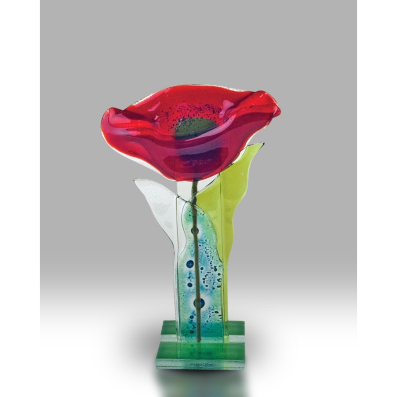 Nobile Glass Poppy Flower
