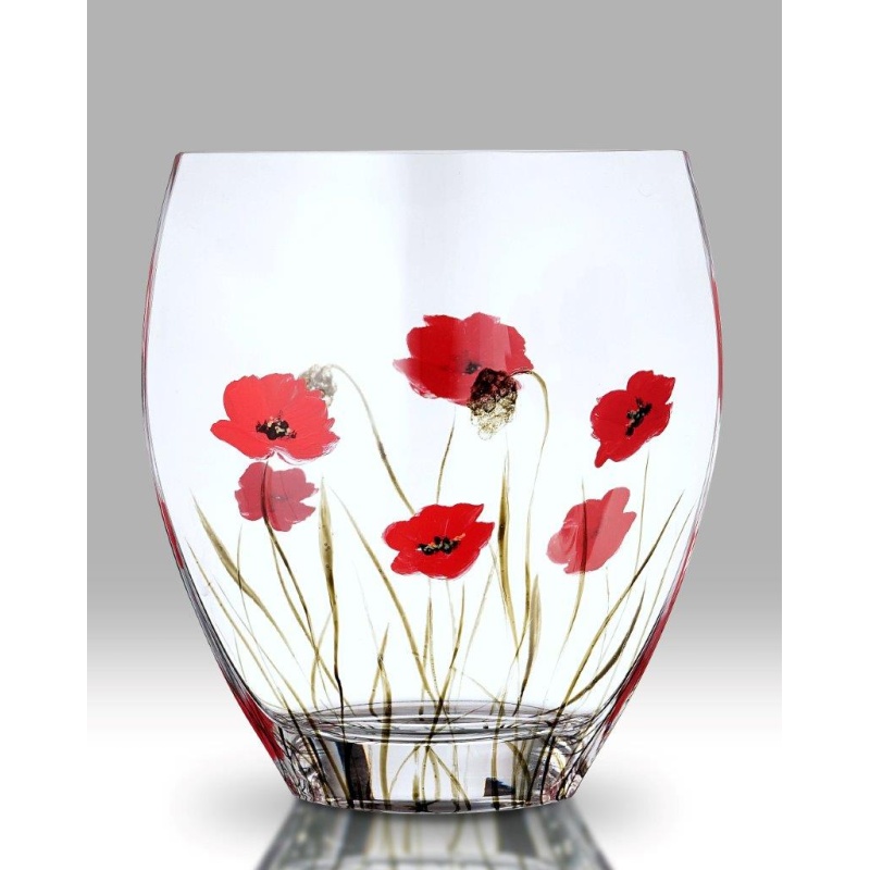 Nobile Poppy Fields Curved Vase 21cm