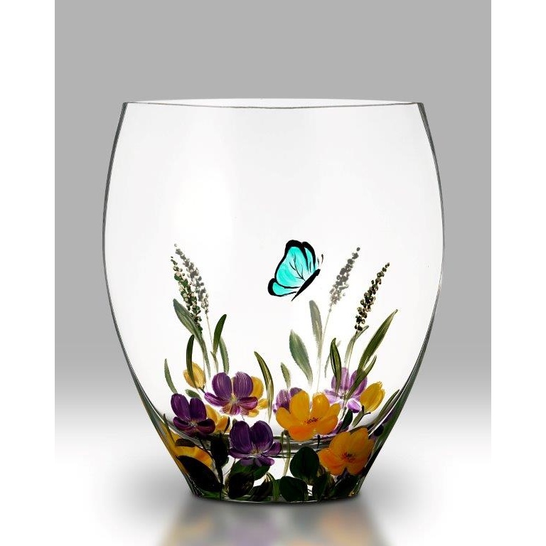 Nobile Dancing Butterfly Curved Vase 21cm