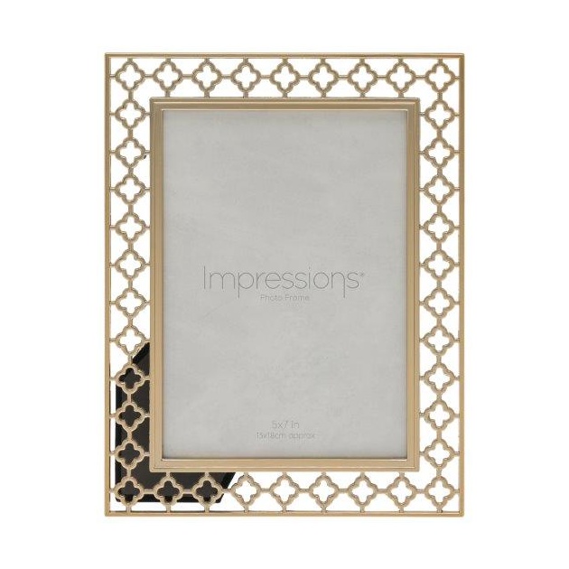 Photos - Photo Frame / Album Lattice Cut Metal Photo Frame 5 x 7 FS15957