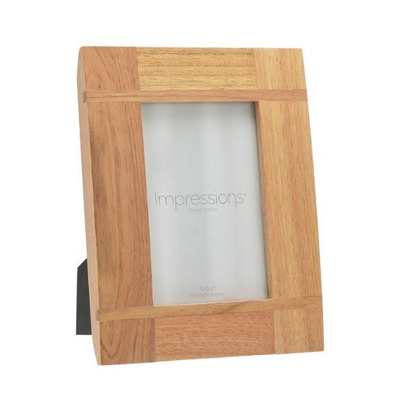 Impressions Oak Effect Photo Frame Cross Batons