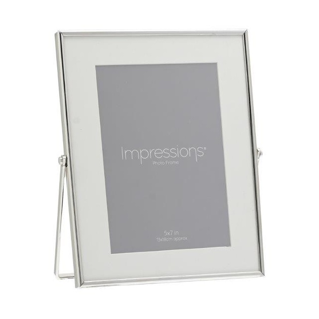 Impressions Silver Photo Frame White Border 5" x 7"