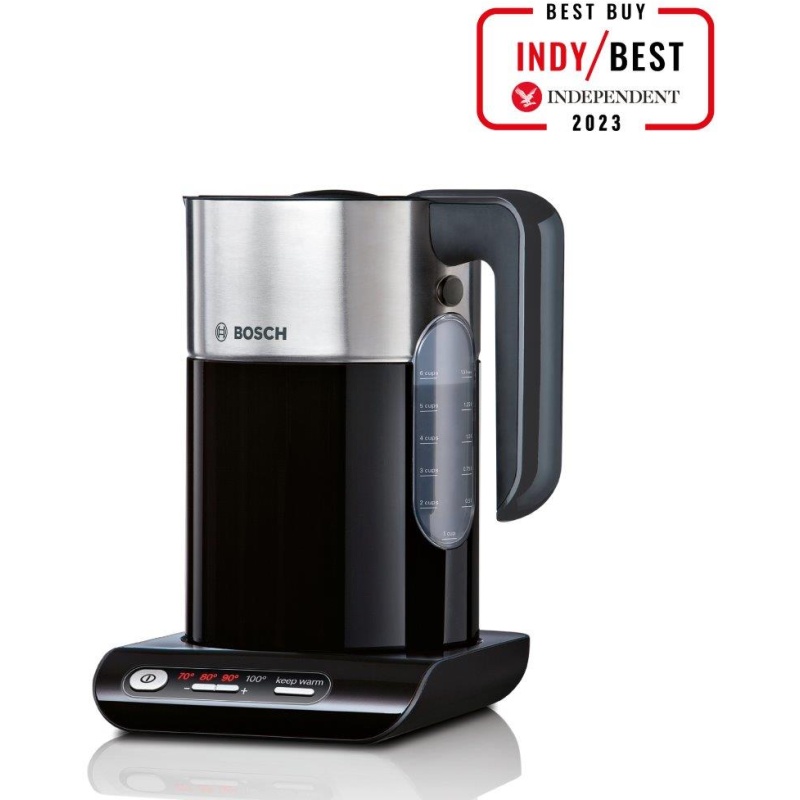 Bosch TWK8633GB 1.5 Litres Jug Kettle Black Downtown