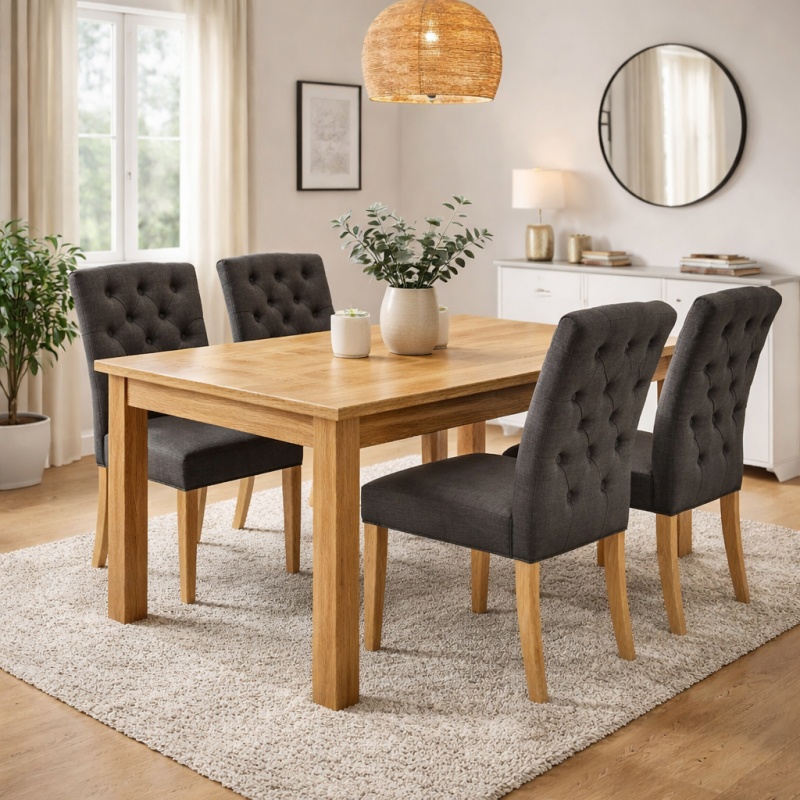 Global Home Ascot Rustic Oak 150cm Dining Table