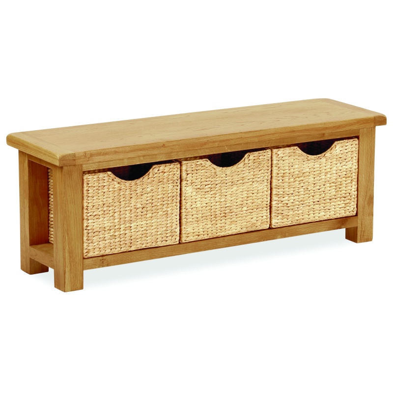 Ascot Bench With Baskets