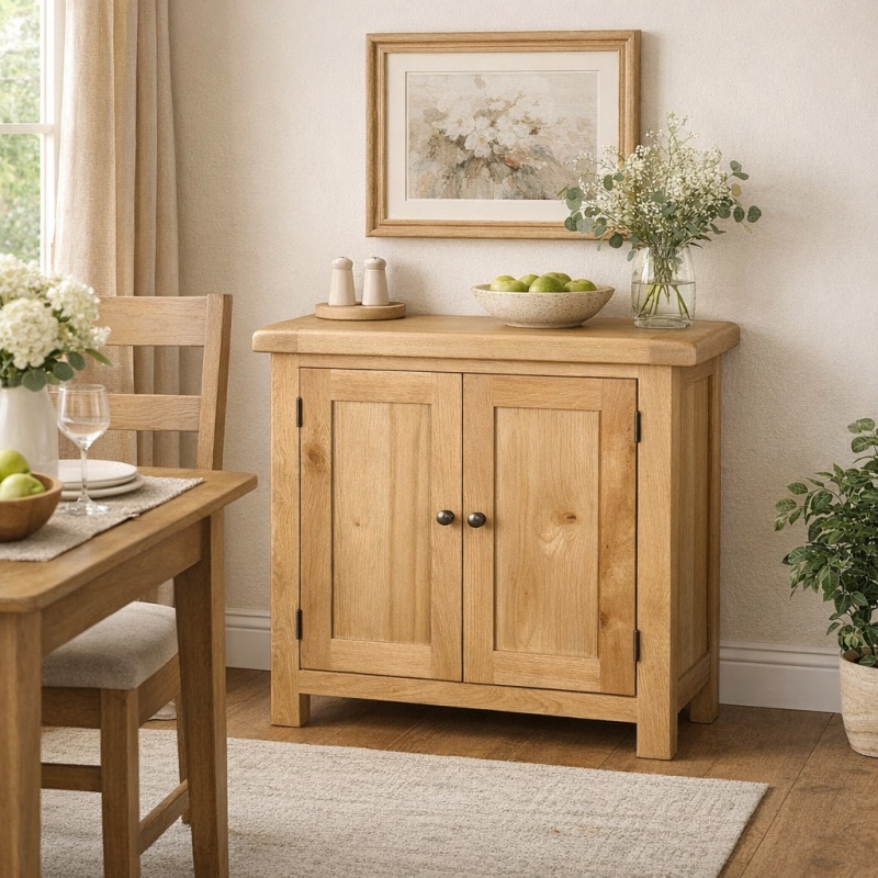 Global Home Ascot Rustic Oak Mini Cupboard